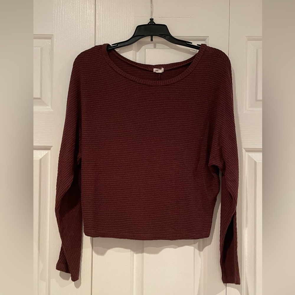 Garage burgundy sweater top